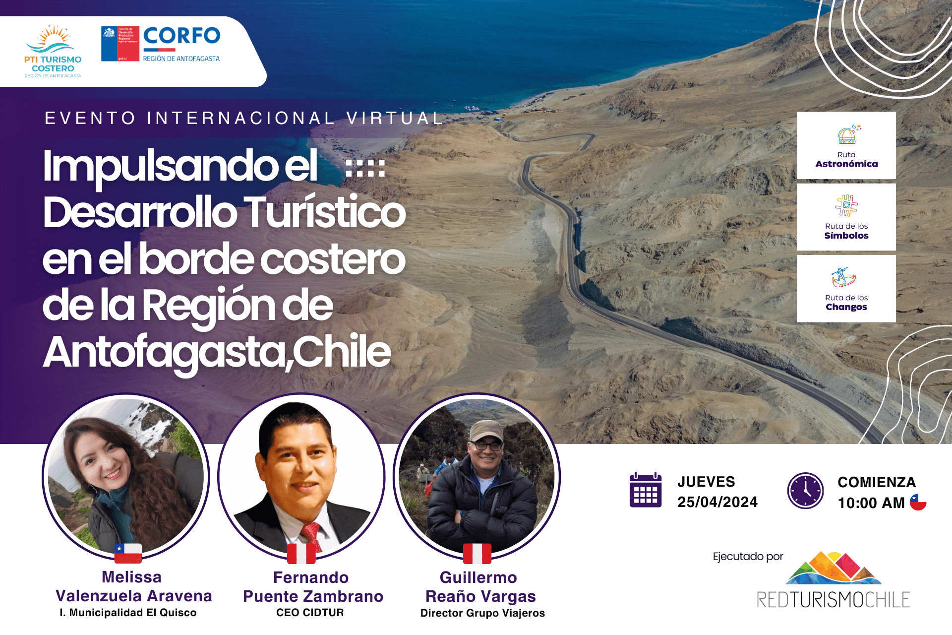 Encuentro Internacional Virtual: Impulsando el desarrollo turístico en el borde costero de la Región de Antofagasta