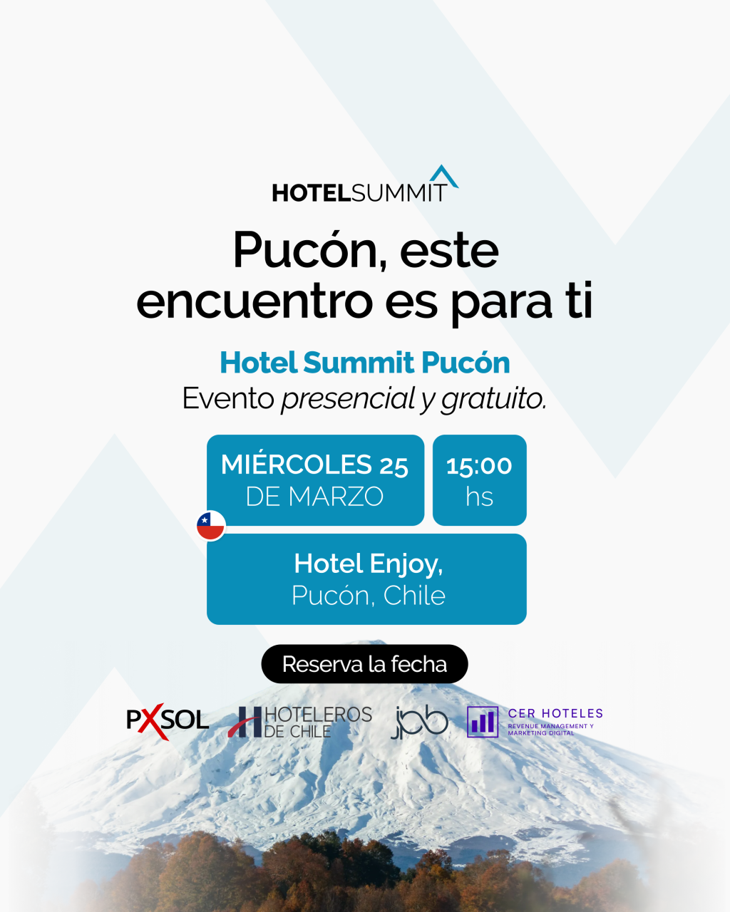 Pucón será sede del Hotel Summit 2026, encuentro sobre innovación y tecnología para la industria hotelera